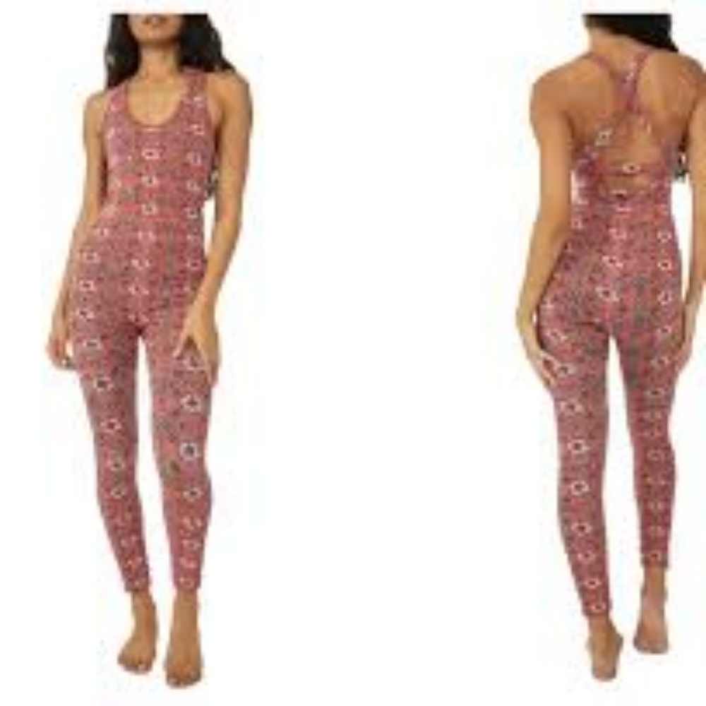 FREE THROW FLORAL JACQUARD JUMPSUIT